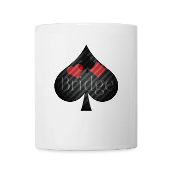 Bridge Kartenspiel elegantes Design - Tasse - Weiß - Vorne