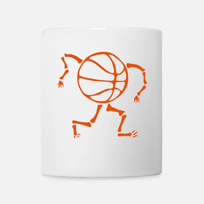 basketball dino skeleton skull smiley - Mug - white