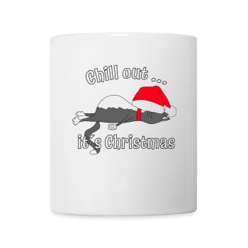 Chill out ... it´s Christmas Katze - Tasse - Weiß - Vorne