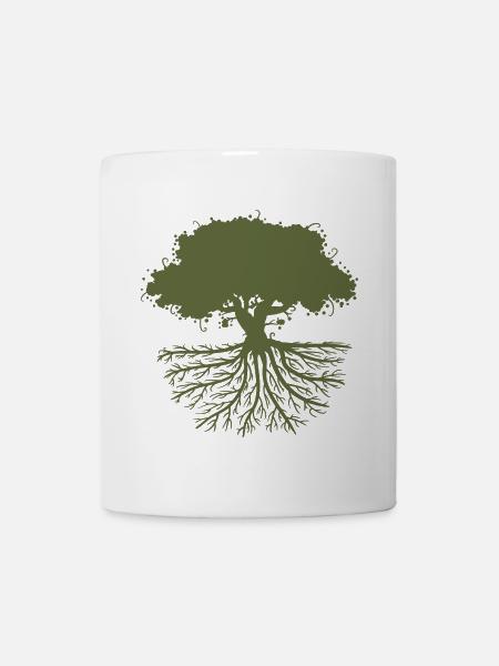 les racines des arbres verts - Mug blanc - blanc