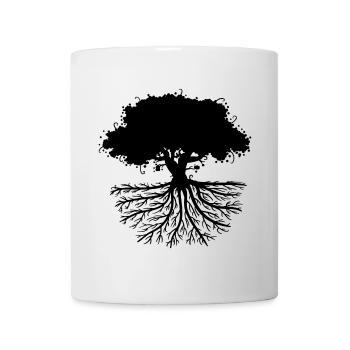 tree roots black - Mug - white - Front