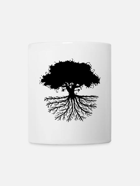 les racines des arbres noirs - Mug blanc - blanc