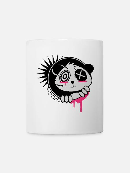 Ein Sticker mit Panda Bär Kopf - Tasse - Weiß