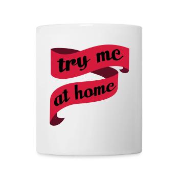 Simple, fiançailles et de mariage - essayez-moi à - Mug blanc - blanc - Devant