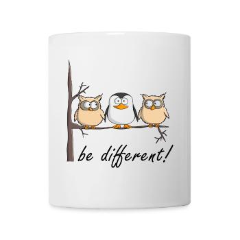 Owl and penguin - Mug - white - Front