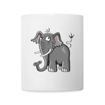 Little Gray Elephant I Elephant Comic Gift - Mug - white - Front