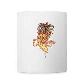 Pizza Ananas Mascotte Funky - Mug blanc - blanc - Devant