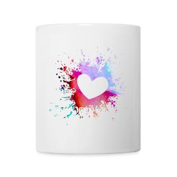 Colorful Heart Splashes of Color - Mug - white - Front
