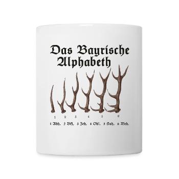 Das Bayrische Alphabet aus Bayern - Tasse - Weiß - Vorne