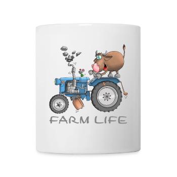Witziger Bauernhof - farm life - Tasse - Weiß - Vorne