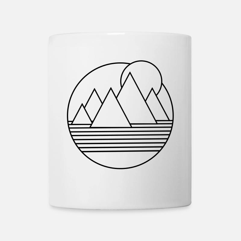 Minimalistische Wüstenlandschaft - Tasse - Weiß