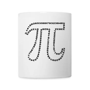 pi outline - Mug blanc - blanc - Devant