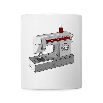 Illustration de machine à coudre sans couture - Mug blanc - blanc - Devant