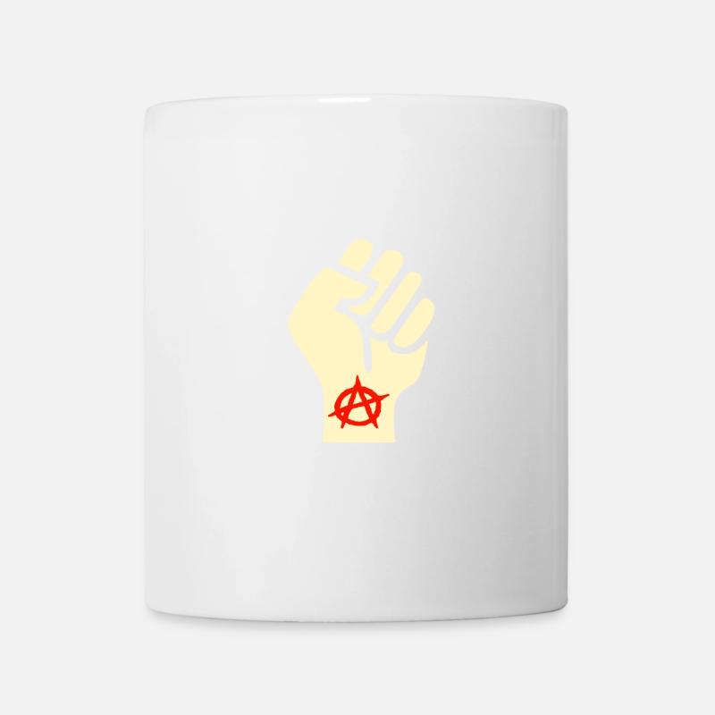Anarchistes poing - Mug blanc - blanc