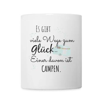 Camping Happiness Tente Camping Camper Dire Cadeau - Mug blanc - blanc - Devant