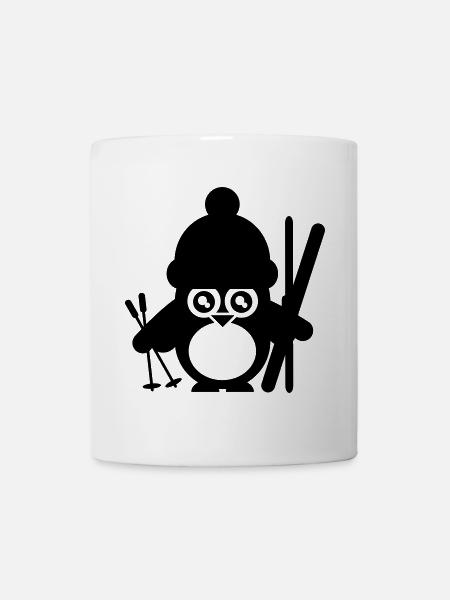 winter sports humor penguin - Mug - white