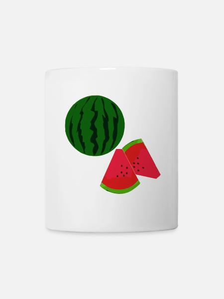Wassermelonen, Früchtekunst - Tasse - Weiß