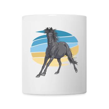 Black Horse - Mug blanc - blanc - Devant