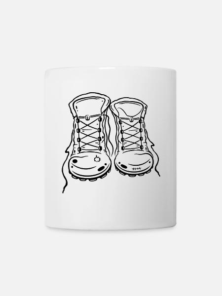 Bottes de randonnée - Mug blanc - blanc