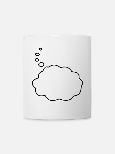 Speech Bubble / Thought Bubble - Mug - white