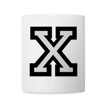 X Buchstabe X - Tasse - Weiß - Vorne