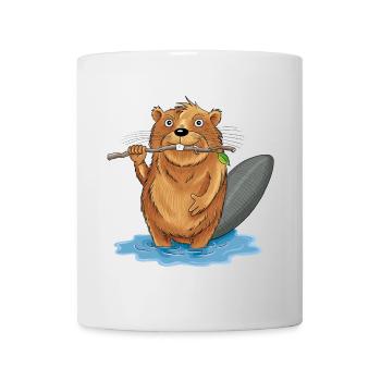 bissiger Biber - Tasse - Weiß - Vorne