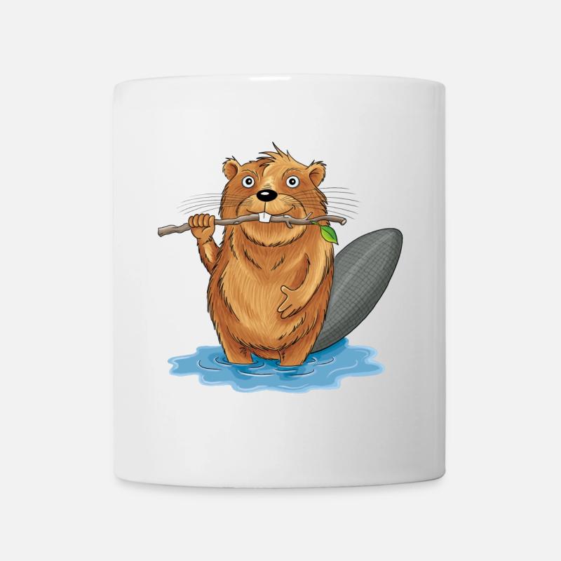 bissiger Biber - Tasse - Weiß