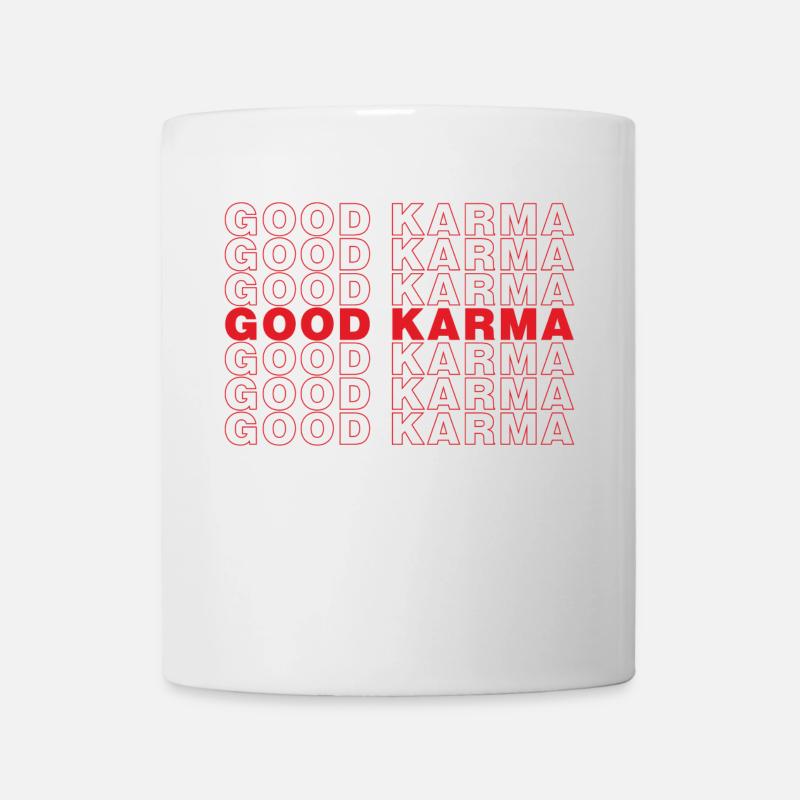 Gutes Karma Rot - Tasse - Weiß