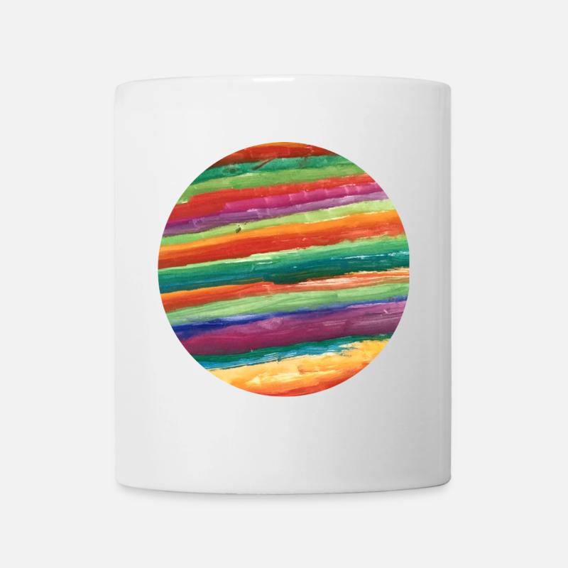 planète peinte de la peinture - Mug blanc - blanc