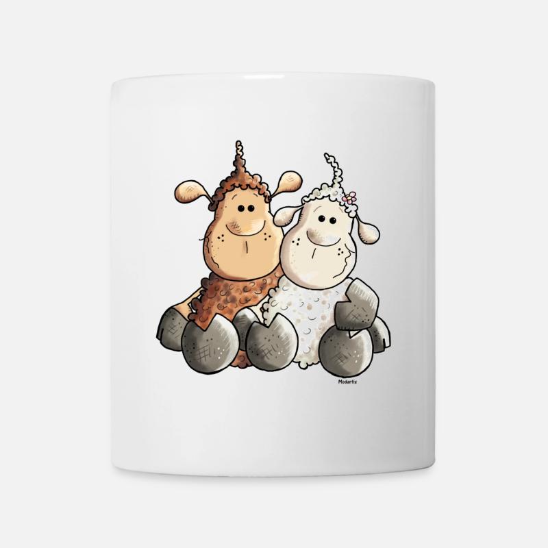 Verliebte Schafe - Schaf - Tasse - Weiß
