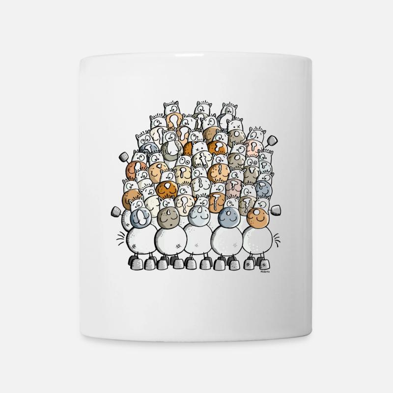 Weißer Pferdehaufen - Pferde - Tasse - Weiß