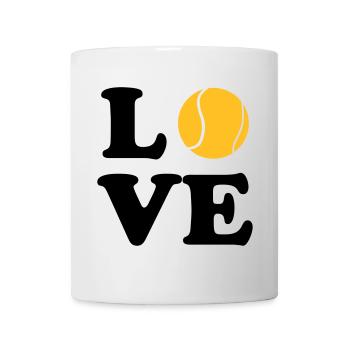 Love Tennis - Mug blanc - blanc - Devant