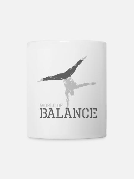 Handstand Hand Balance Training Sport Arm Symbol - Mug - white
