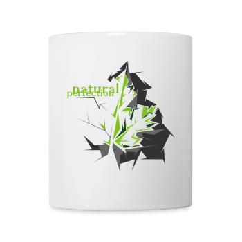 ahornblatt natur baum Symbol Illustration Natur - Tasse - Weiß - Vorne