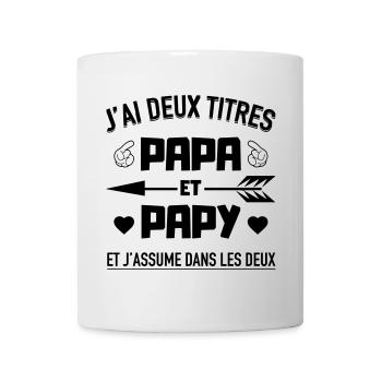 papa et papy - Mug blanc - blanc - Devant
