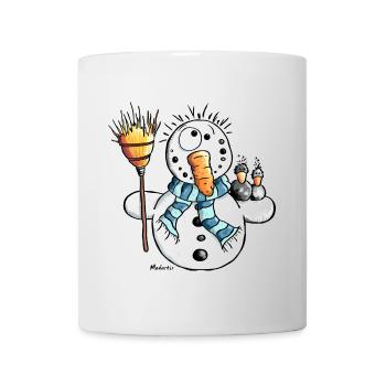 Knuffiger Schneemann - Tasse - Weiß - Vorne