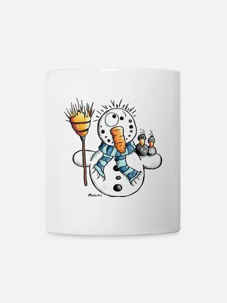 Knuffiger Schneemann - Tasse - Weiß