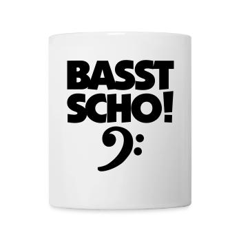 BASST SCHO! Bass Design für Bassisten - Tasse - Weiß - Vorne