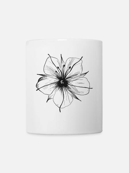 Filigrane Blume. Blüte im Sommer. - Tasse - Weiß
