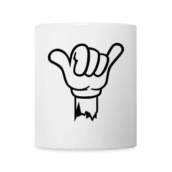 geste hand shaka - Tasse - Weiß - Vorne