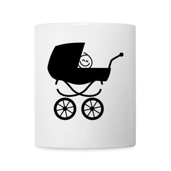 kinderwagen baby familie kind - Tasse - Weiß - Vorne