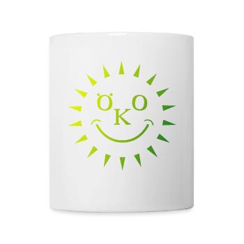 Eco Organic Sun Rays Nature Icône de la durabilité - Mug blanc - blanc - Devant