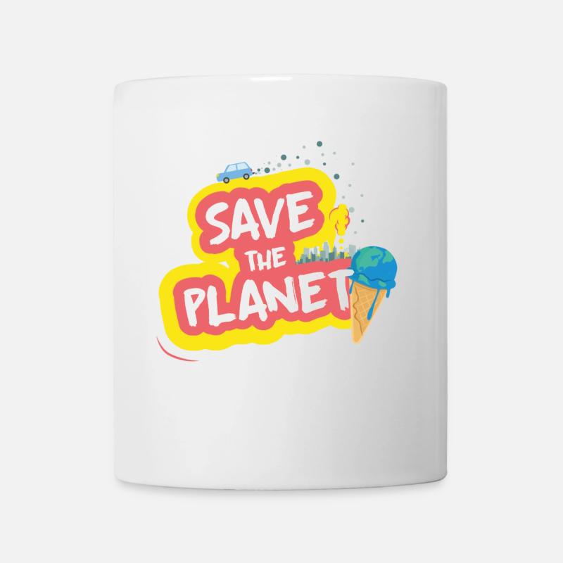 Rette den Planeten - Tasse - Weiß