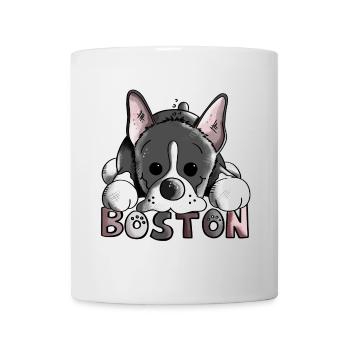 Brenda der Boston Terrier - Tasse - Weiß - Vorne