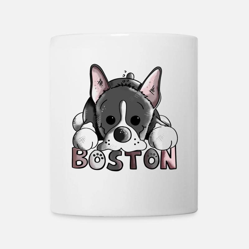 Brenda der Boston Terrier - Tasse - Weiß
