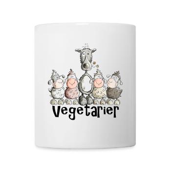 Vegetarier Wolf - Tasse - Weiß - Vorne