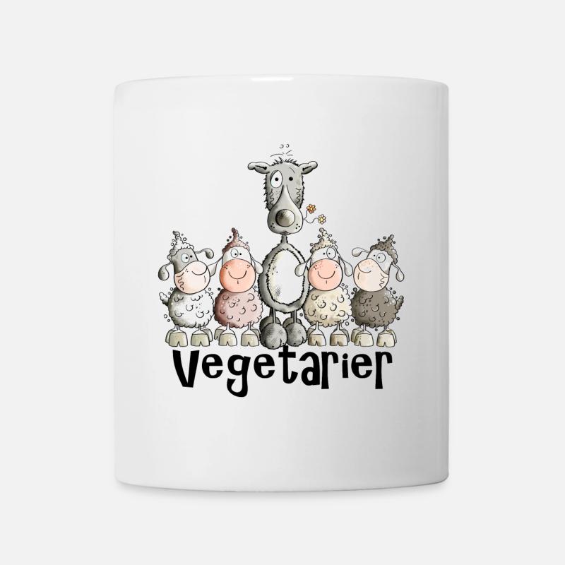 Vegetarier Wolf - Tasse - Weiß