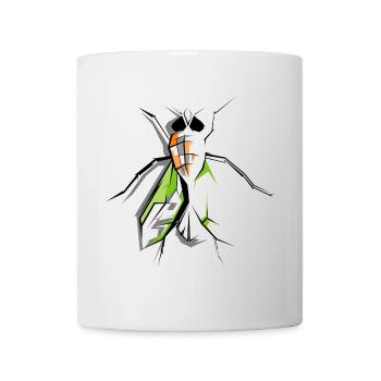 Fliege Illustration Kunst Symbol SKizze Zeichnung - Tasse - Weiß - Vorne