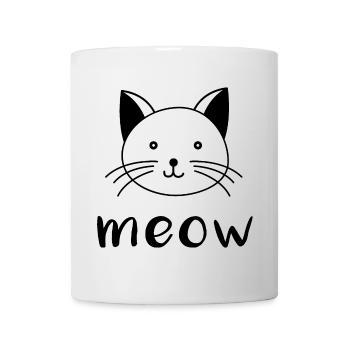 Meow Cat Cats Cats Comic Cartoon Shirt Hoodie - Mug - white - Front