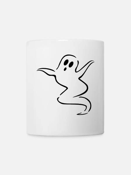 gespenst geist halloween - Tasse - Weiß